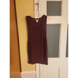 Athleta Plum Purple "Well Rested Rib Sleep Tank" Size XL